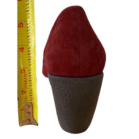 Franco Sarto - Burgundy Suede Round Toe Wedge Loafer Women's Size 10M - Picture 7 of 8